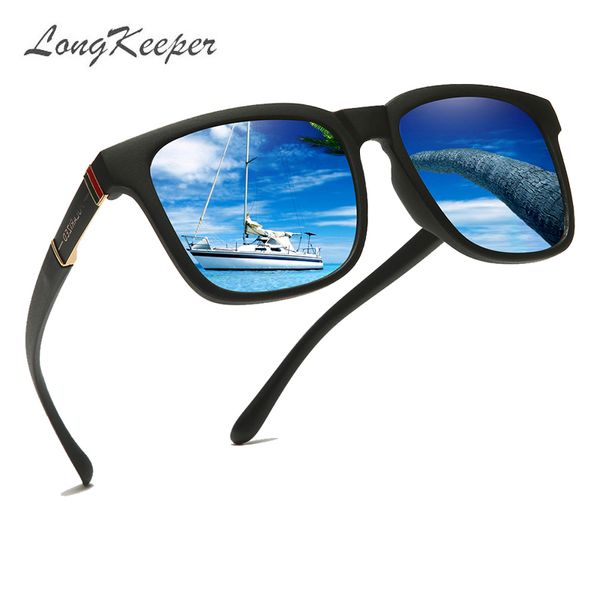 

longkeeper tr90 polarized sunglasses men classic retro driving sun glasses women gafas de sol uv400, White;black