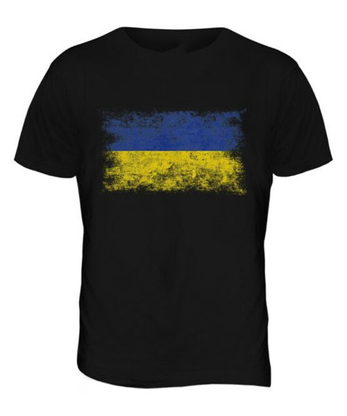 

ukraine distressed flag mens t-shirt ukrana football ukrainian gift shirt new funny tee shirt