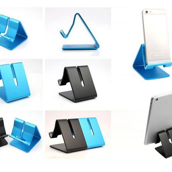 

universal aluminum metal mobile phone tablet holder desk stand for iphone 7 plus samsung s8 plus zte max xl with retail package