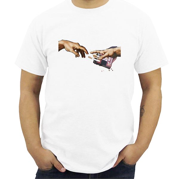 

michelangelo cigarette t shirts men harajuku tshirt men funny print hip hop t-shirt modal streetwear casual tee shirt homme
