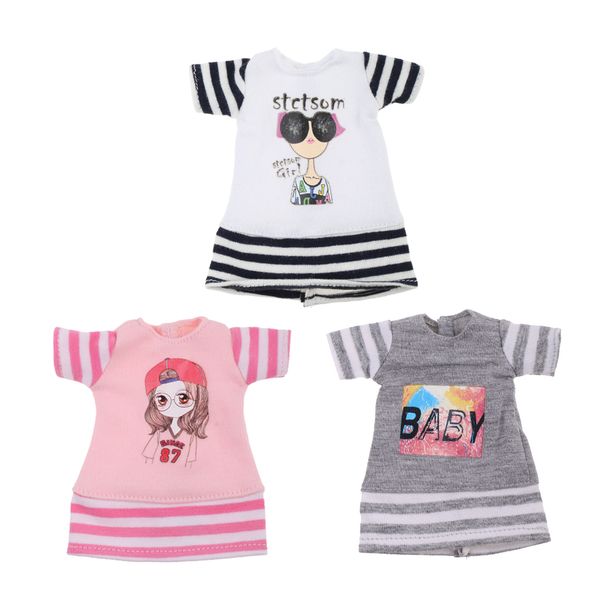 

3шт тенниска jumper платье верхняя одежда для 1/6 моды кукла blythe azone licca