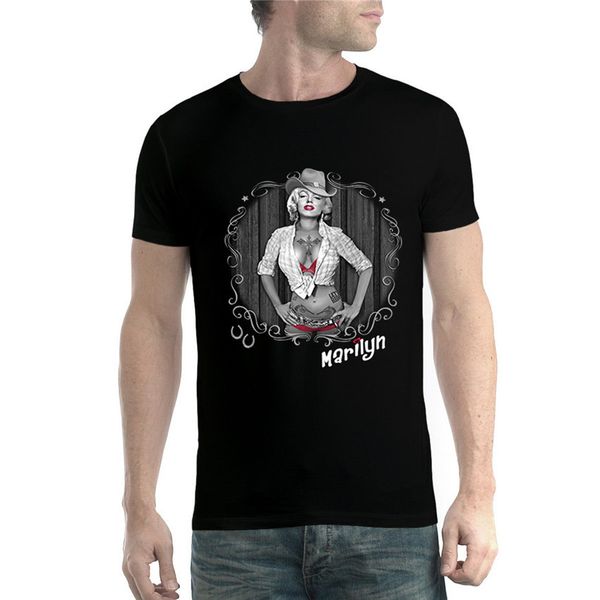 

marilyn monroe cowgirl hat men t-shirt xs-3xl new funny tee shirt