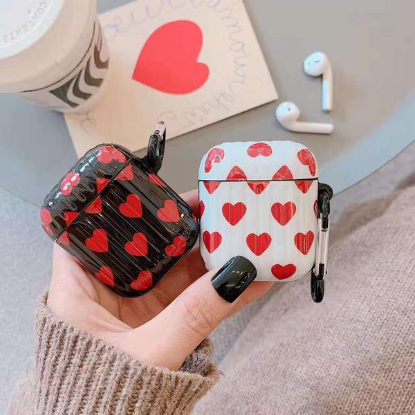 

trendy airpods pro protection case is suitable for airpods 1/2 generation wireless bluetooth headset case love stripe creative case