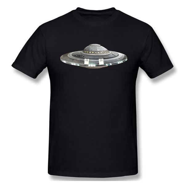 

ufo spaceship flying saucer t-shirt men letter print basic tee shirt funny design mandalorian streetwear homme ing