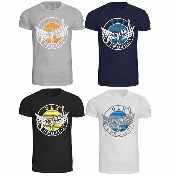 

mens dlx project designer round neck printed t-shirt summer short sleeve tee loose size tee shirt