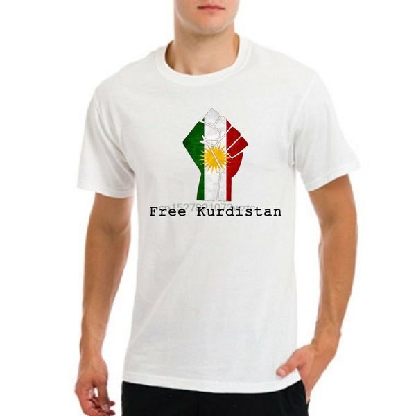 

kurdistan kobane no opression turkey isis fist sun logo white t-shirt