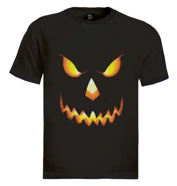 

halloween pumpkin t shirt for men scary face skeleton easy costume funny l 033886