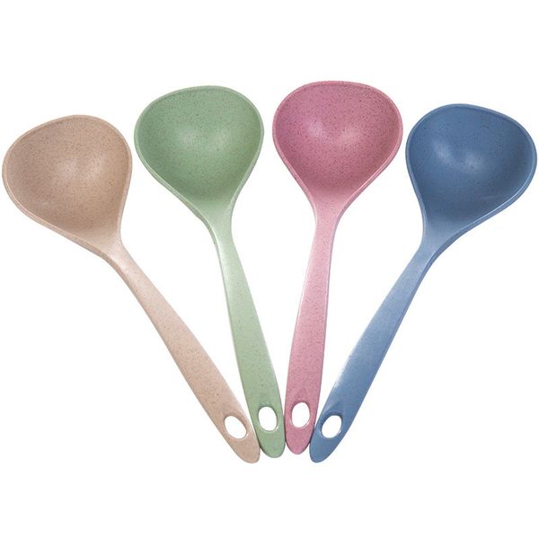 

new wheat straw soup spoon ladle tablespoon eco-friendly dinner scoop healthy rice spoons tableware utensils home supplies