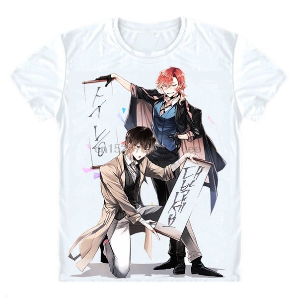 

bungou stray dogs t shirts multi style short sleeve shirts literary stray dogs osamu dazai atsushi nakajima cosplay shirt