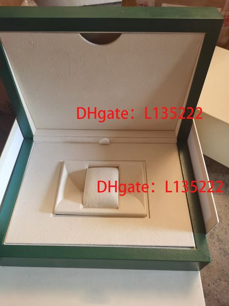 Nuovo classico verde in legno originale scatola per orologi certificato portafoglio carta regalo in pelle verde sacchetto di carta Daydate Sub 116618 Rollie Puretime 5Ac3