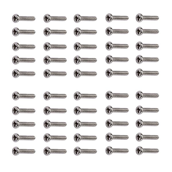 

50 pieces iron guitar bridge saddle screws, nickel color