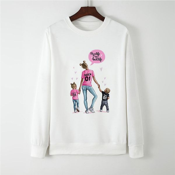 

harajuku long sleeve gothic cute super mom hoodies women mom life is the life fashion sweatshirt femme pullovers coat, Black