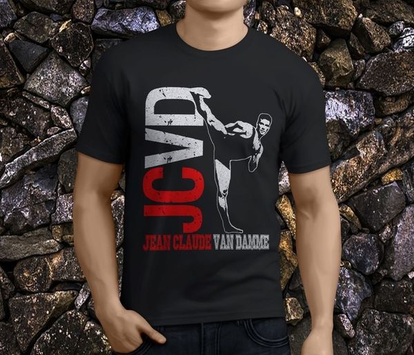 

2019 fashion bloodsport action movie hero karate sidekick jcv men's black t-shirts size s-3xl100% cotton humor tee shirts