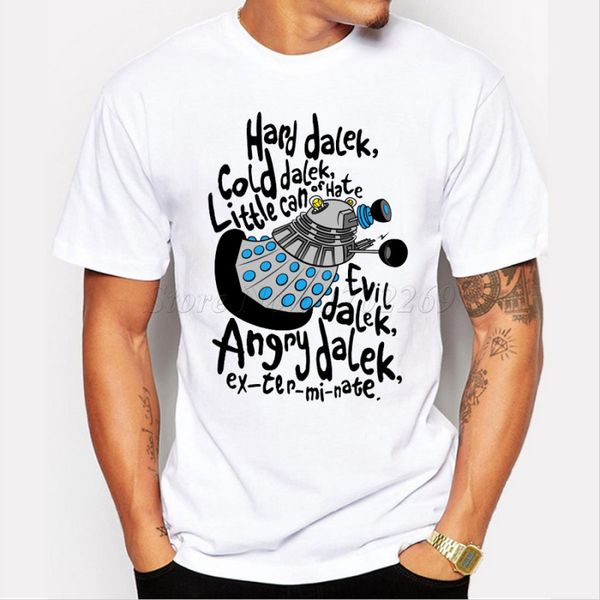 

new fashion men letter printed customized t shirt doctor who cartoon male tee shirts short sleeve dr who casual funny