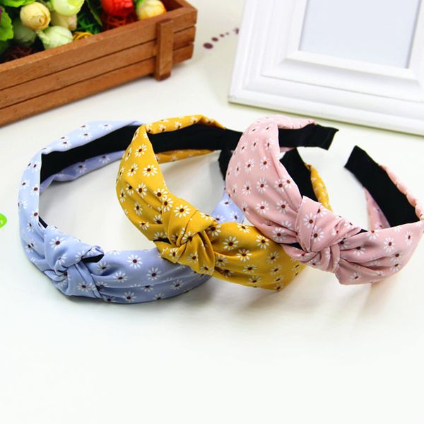 

shuangr fashion women headband solid twist hairband bow knot cross tie cloth headwrap hair band hoop headwear accessories, Golden;silver