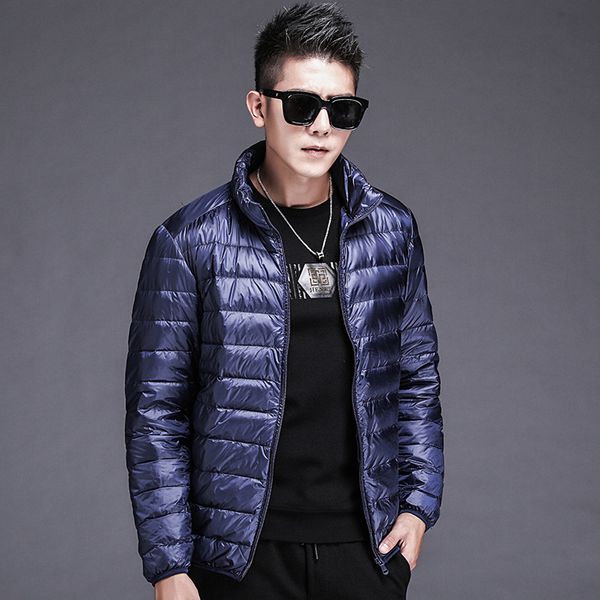 

autumn and winter 2020 light and thin men's down jacket, Black