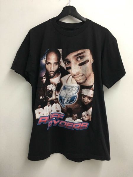 

vtg 90s ruff ryders dmx t-shirt rap tee hip hop bootleg usa reprint