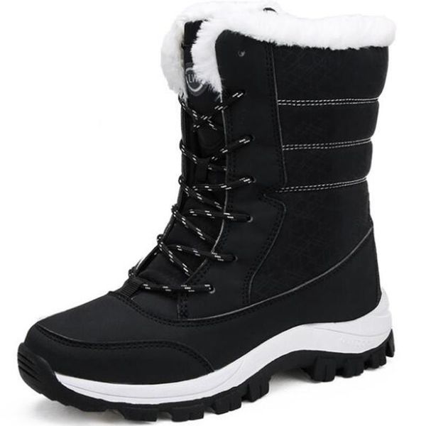 

new fashion women snow boots winter shoes for women warm plush women's boots waterproof ankle large size 35-42 sh579, Black