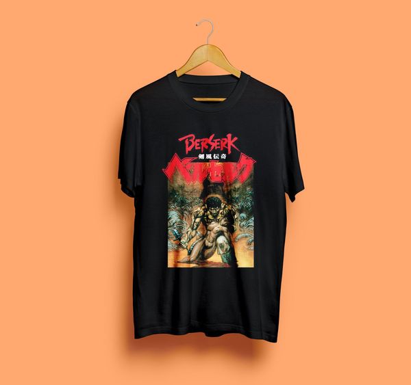 

berserk japanese anime manga series new t-shirt black tees size s -2xlcartoon t shirt men new fashion
