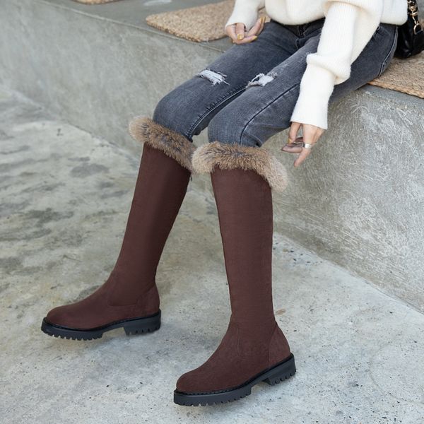 

women snow boots winter shoes casual woman low high knee high boots black brown comfortable female footwear size 41 42 43