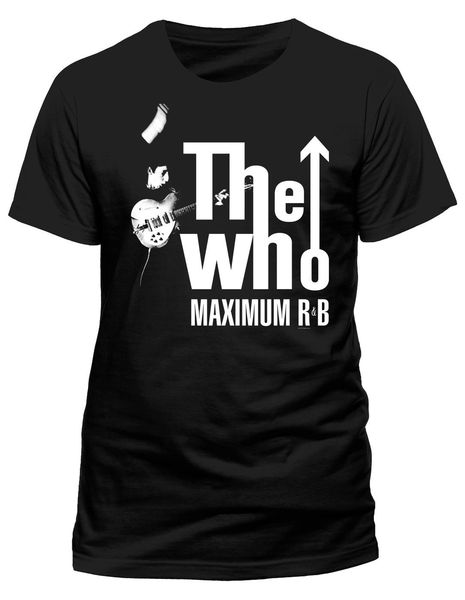 

the who 'maximum r&b' (black) t-shirt - new & official funny o-neck t shirt 2018 fashion short sleeve
