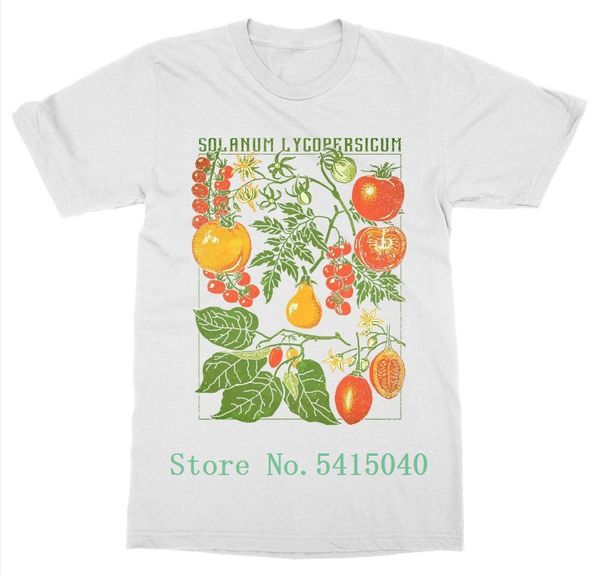 

с коротким рукавом печати томатный t-shirt ботанический сад завод o-neck art ботаника bloom fruit flower grow футболку