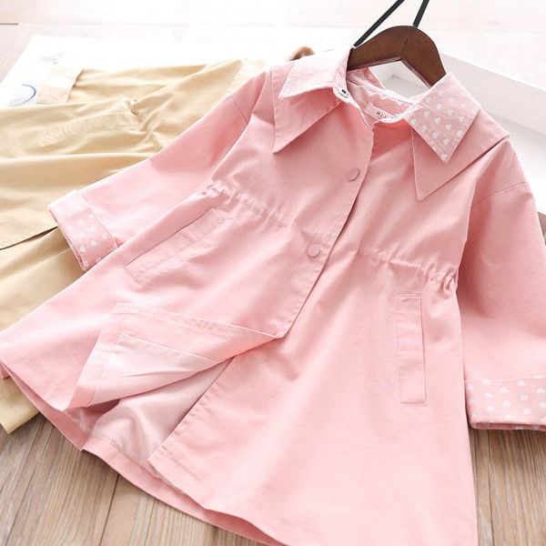 

2020 autumn baby girls single-breasted trench coat wholesale, Blue;gray