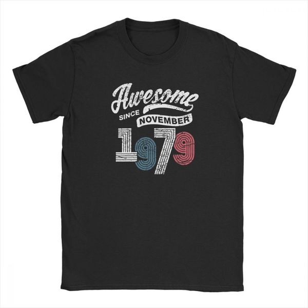 

awesome since november 1979 shirt vintage 39th birthday t shirts men short sleeves design tees pure cotton t-shirts