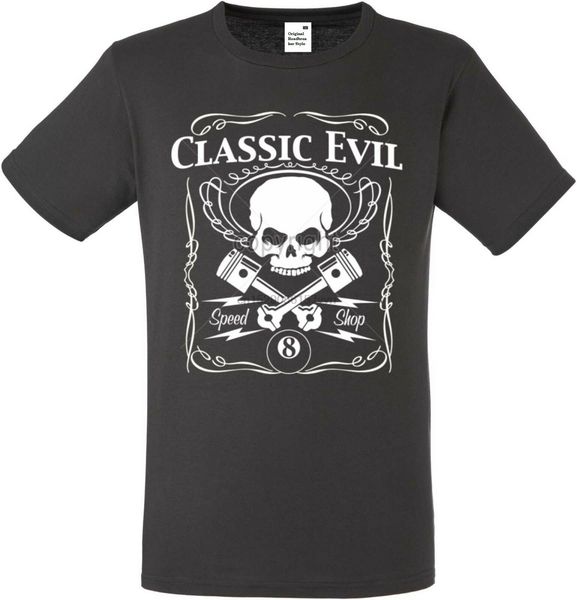 

t shirt in graphite with a rod us car' 50 stylemotiv model classic