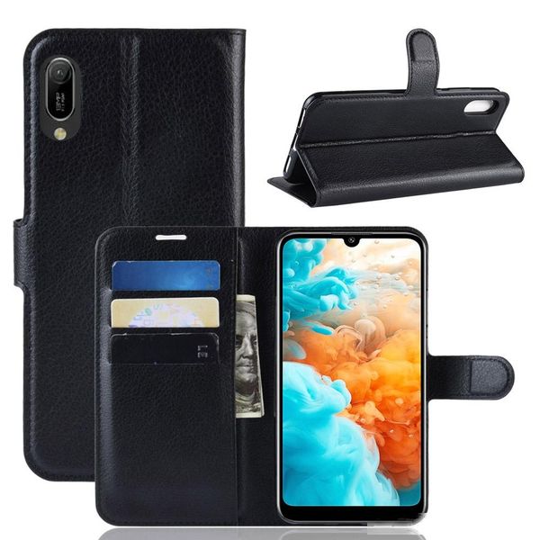 

lychee wallet leather pu tpu phone cover case for huawei p30 mate 20 pro lite y9 y7 y6 y5 pro prime 2019