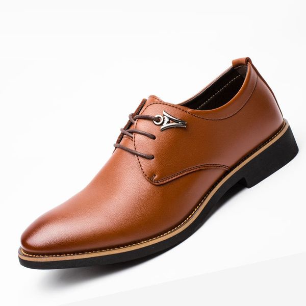 

dress shoes classic business official men genuine leather oxfords handmade cow large size 38-48, Black