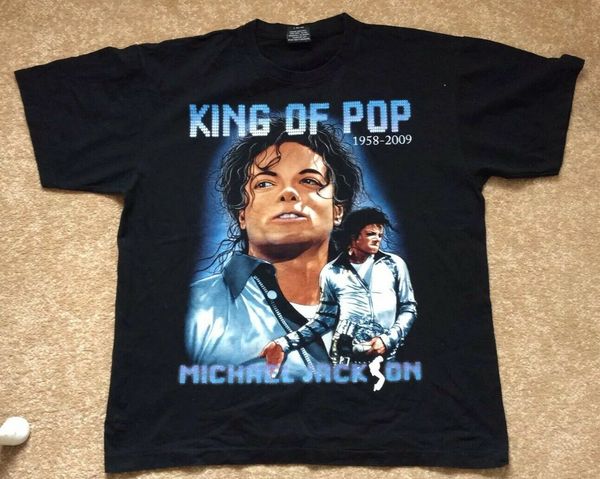 

men's michael jackson king of pop 1958-2009 t-shirt tee black