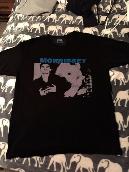 

vintage morrissey single stitch boxy the smiths t-shirt reprint loose black men t shirts homme tees