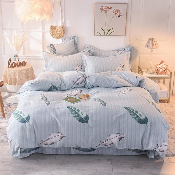 

100% ultra soft brushed cotton duvet cover comforter case bedding sets bed sheet set fitted sheet pillowcase twin  king siz
