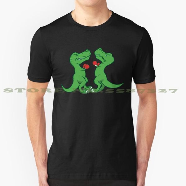 

t - rex boxing graphic custom funny tshirt