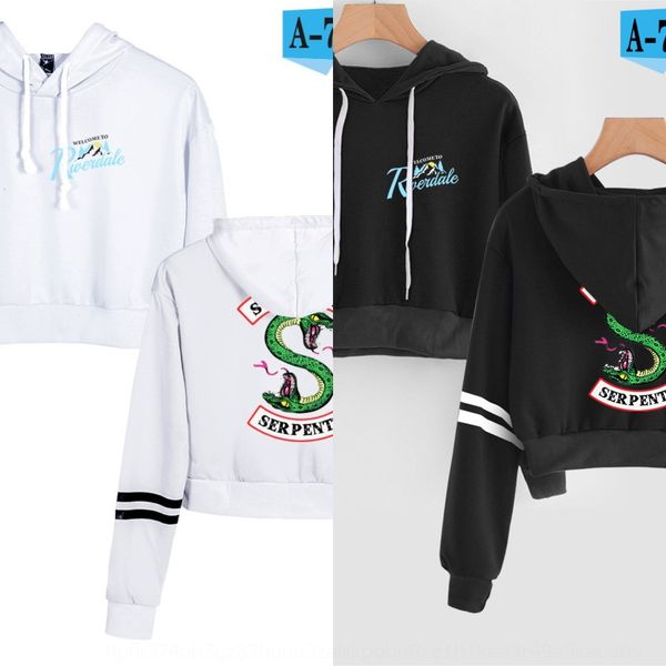

2019 sweater sweaterriver valley town riverdale american tv series surrounding factory goods women's high waist hooded sweater women&#0, Black