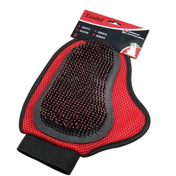 

pet hair glove comb dog cat grooming cleaning glove hair removal double-sided massage brush promote blood circulation