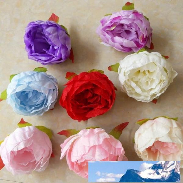 100шт Dia 10cm Искусственная ткань Шелк Peony головки цветка для украшения венчания Арх Цветочная композиция DIY Материал Supplies Descri