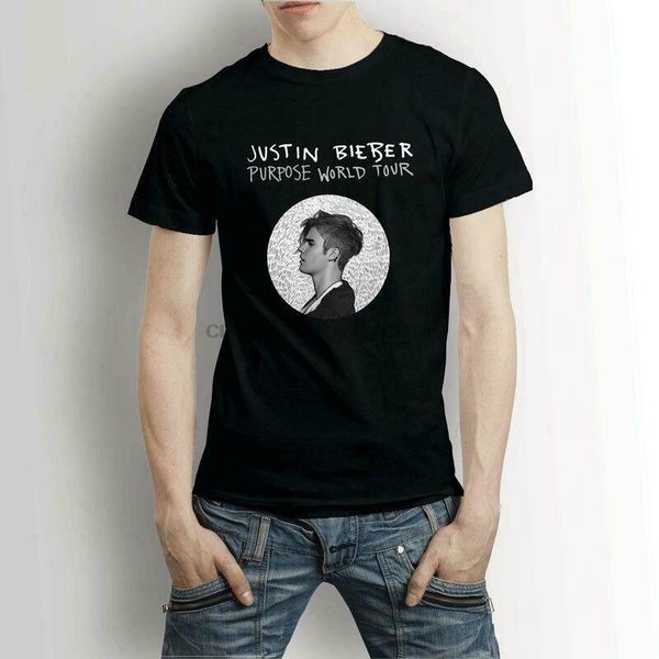 

justin bieber purpose world tour black t-shirt men tee usa size em1(1