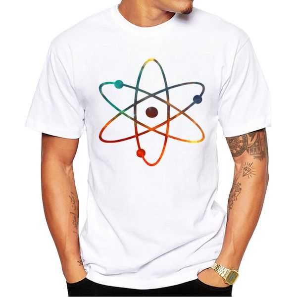

teehub hipster men t-shirt short sleeve atom nebula printed tshirts o-neck cool funny tees