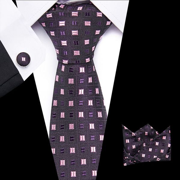 

op quality tie set for men blue floral tie and handkerchief pink necktie man corbatas hombre pocket square wedding, Black;gray