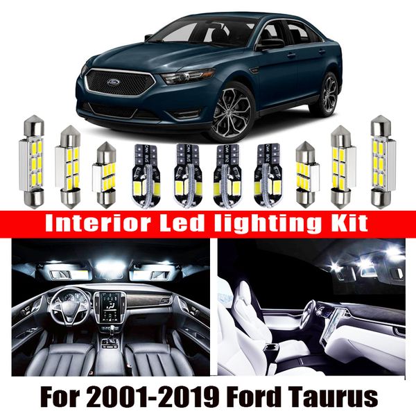 

for 2001-2020 taurus white car accessories canbus error led interior light reading light kit map dome license lamp
