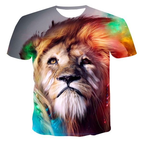 

summer animal printing retro painted printed men 3d print shirts horror plus size kawaii men clothing