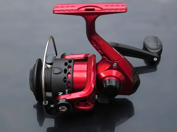 

fishing reel trout spinning metal folding left right arm 5.2:1 red