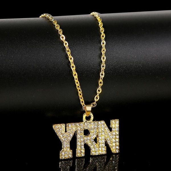 

new pattern glittering letter necklace man match rope chain hip hop letter pendant necklace female jewelry gift, Silver