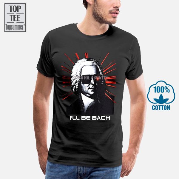 

fashion t shirts summer straight 100% cotton men t line men's funny shirt i'll be bach graphic t shirt