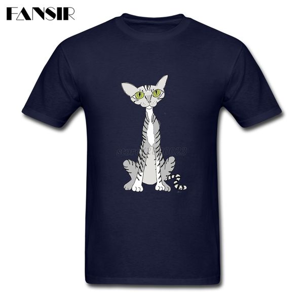 

tabby cat men t-shirt cool tees shirt men boy short sleeve cotton custom big size clothes for guys