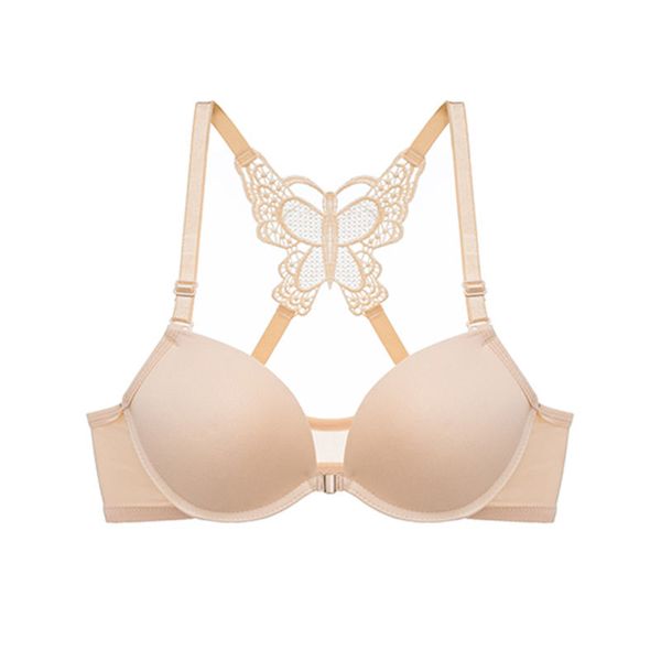 

bras fashion simple push up bra front button candy color for women underwear brassiere lingerie bralette, Red;black