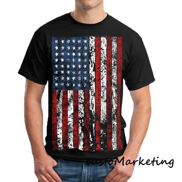 

american flag vintage t-shirt american patriotism usa flag men's tee s - 3xl