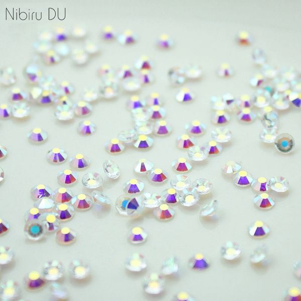 

nail art decorations decoration 1440pcs crystal clear ab rhinestones for nails flat back glass stones diy 3d supplies, Silver;gold